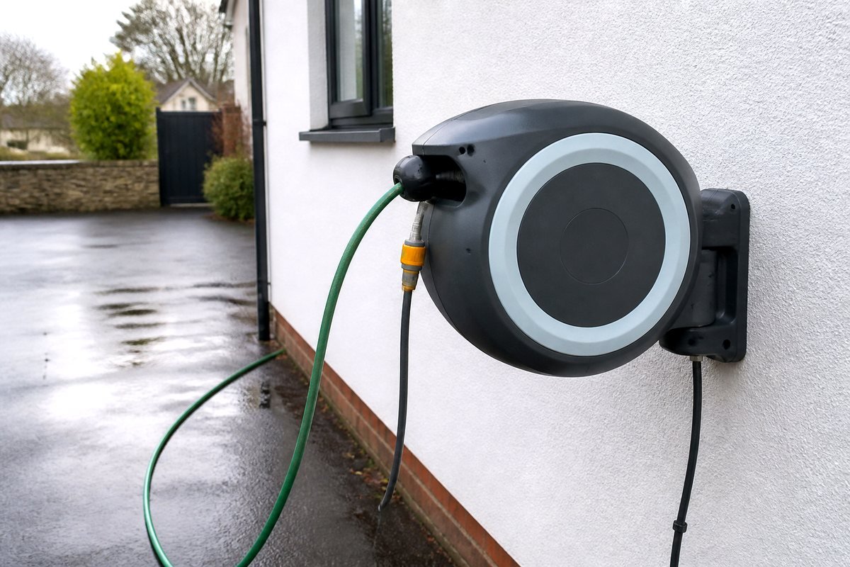 Wall mounted hose reel